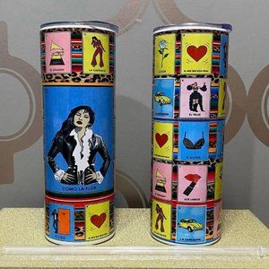 Selena Tumbler 20 oz with Reusable Straw made by Small Fish Crafts LLC